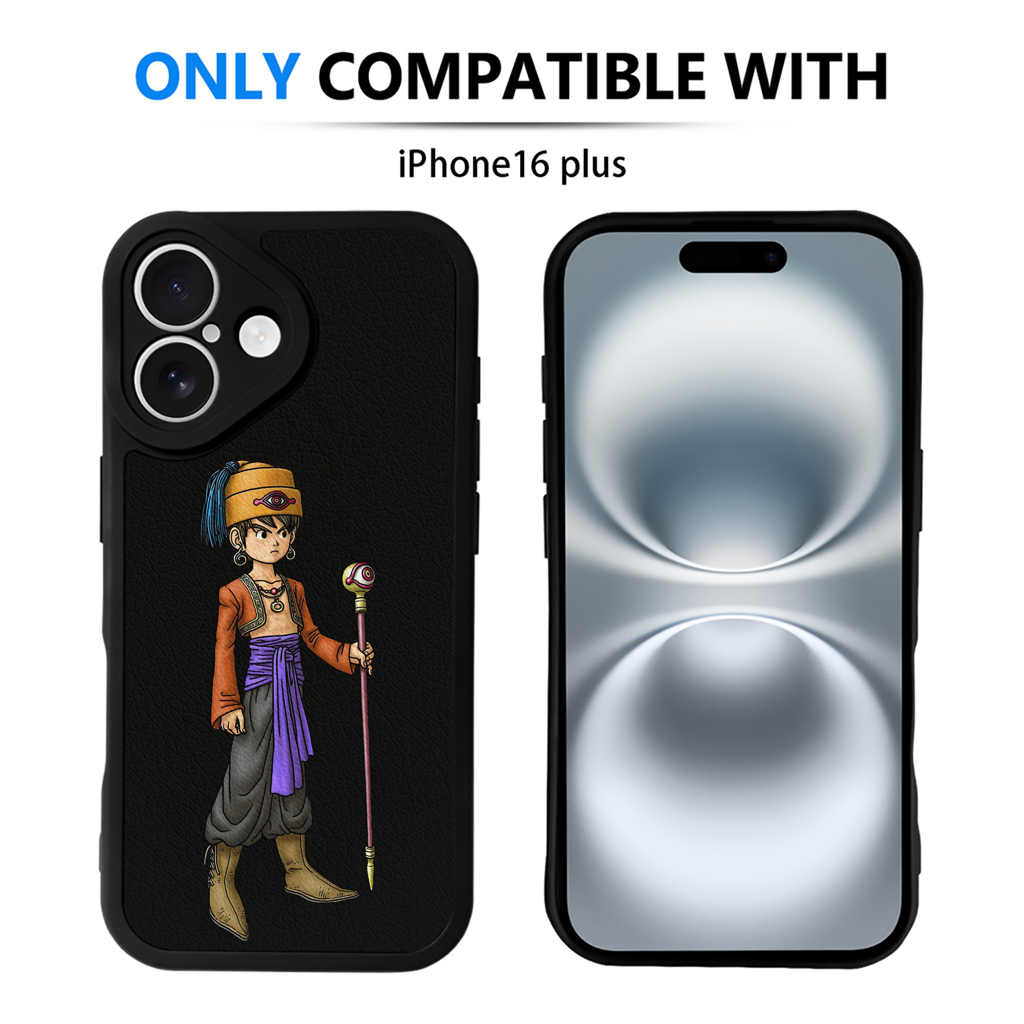 （画像用） ドラゴンクエスト Doragon Kuesuto Dragon Quest 【iPhone 16シリーズ対応】シリコンスマホケース（レザー調） 材質：シリコン